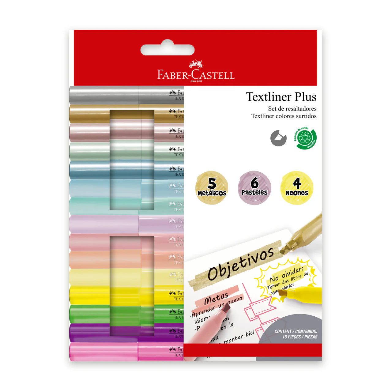 Set de resaltadores c/15 Faber Castell