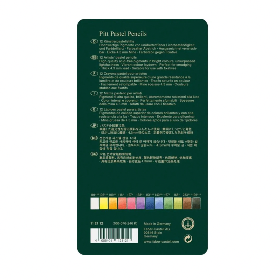 12 Colores Pitt Pastel Faber Castell