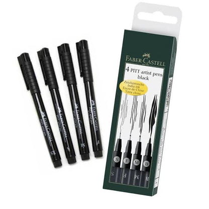 Pitt artist pen black c/4 Faber Castell