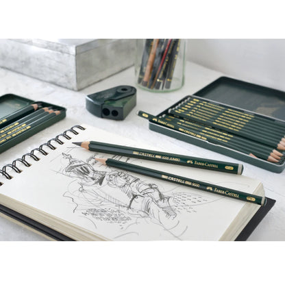 6 lápices de grafito Faber Castell 9000