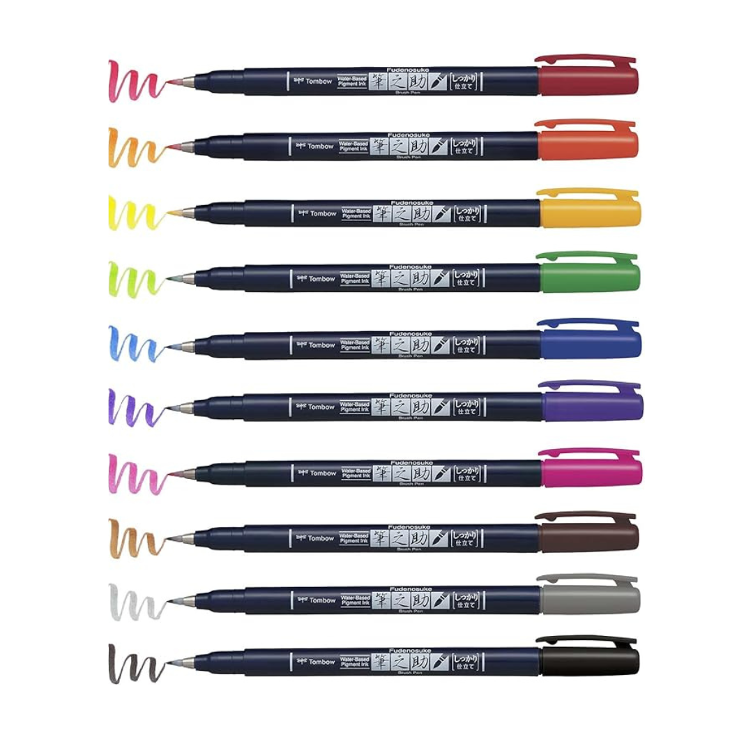 Marcadores fudenosuke Tombow c/10