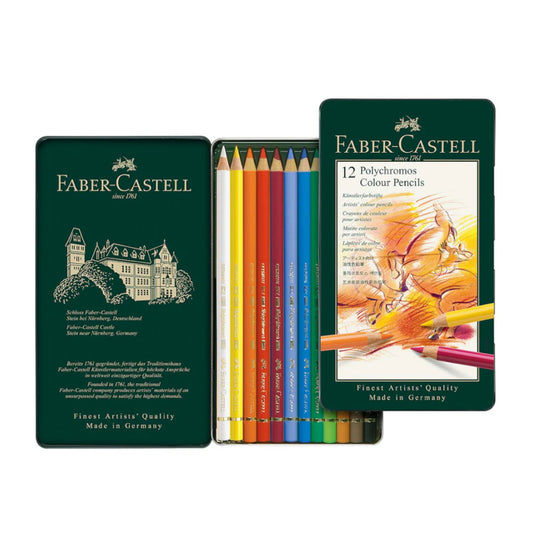 12 Colores Profesionales Polychromos Faber Castell