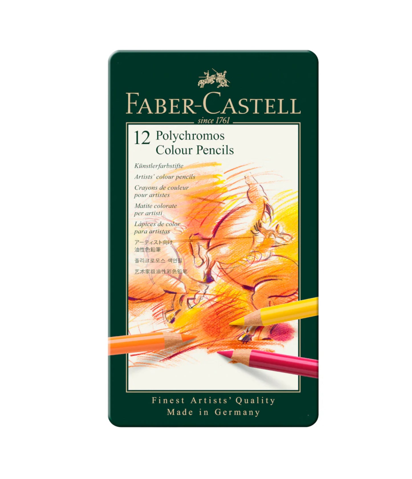 12 Colores Profesionales Polychromos Faber Castell