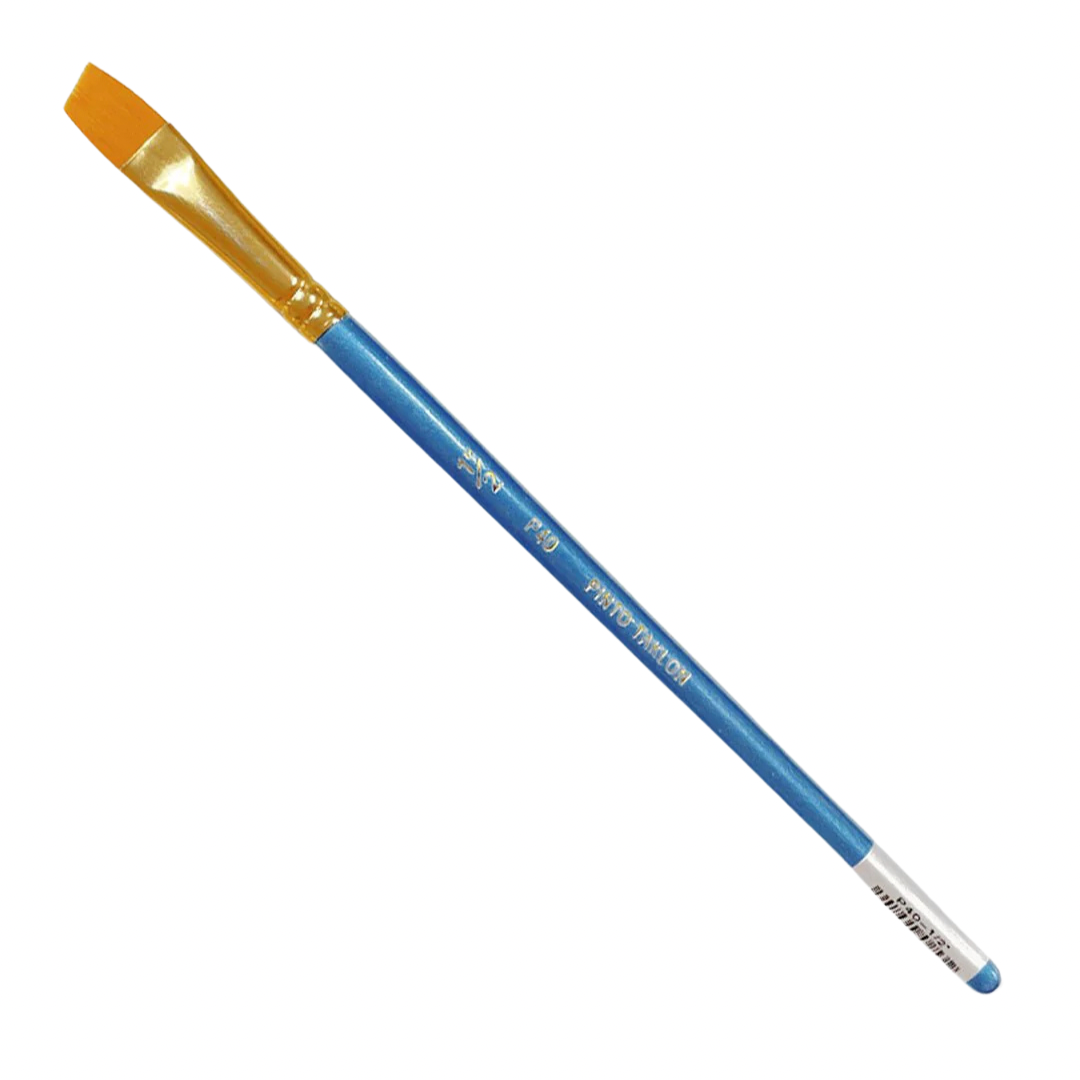 Pincel Pinto taklon dorado angular P40