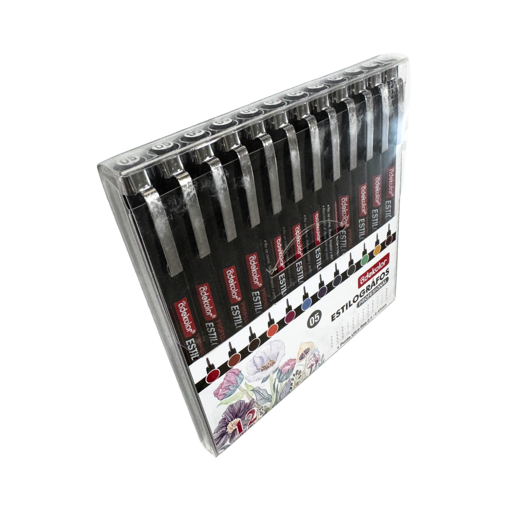 Set de estilógrafos de color adekolor con 12
