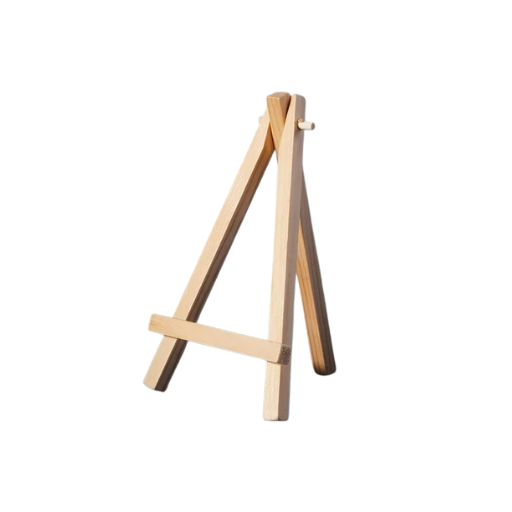 Mini caballete de madera base 9cm x altura 15cm