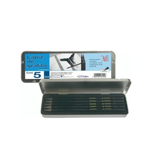 Set de 5 lápices de grafito ATL