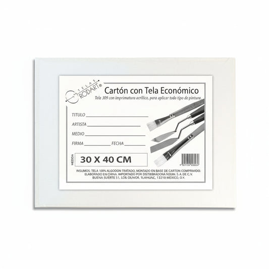 Cartón con tela  30x40cm