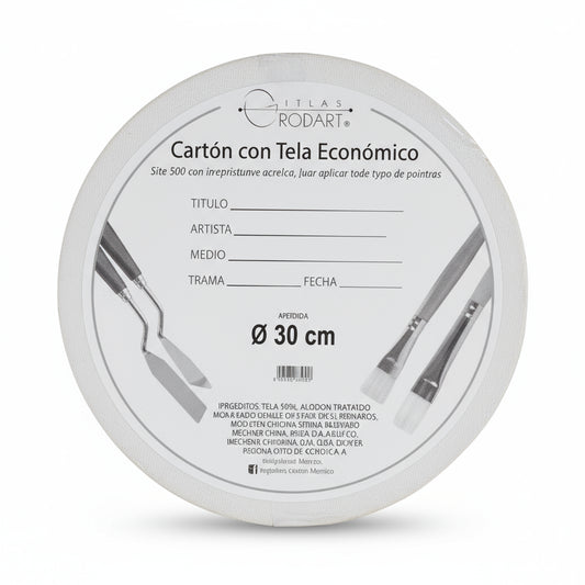 Cartón con tela redondo 30cm de diámetro