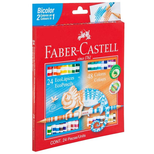 24 Ecolápices bicolor Faber Castell