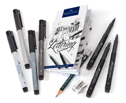 Marcadores Pitt artist pen Faber Castell Lettering c/9