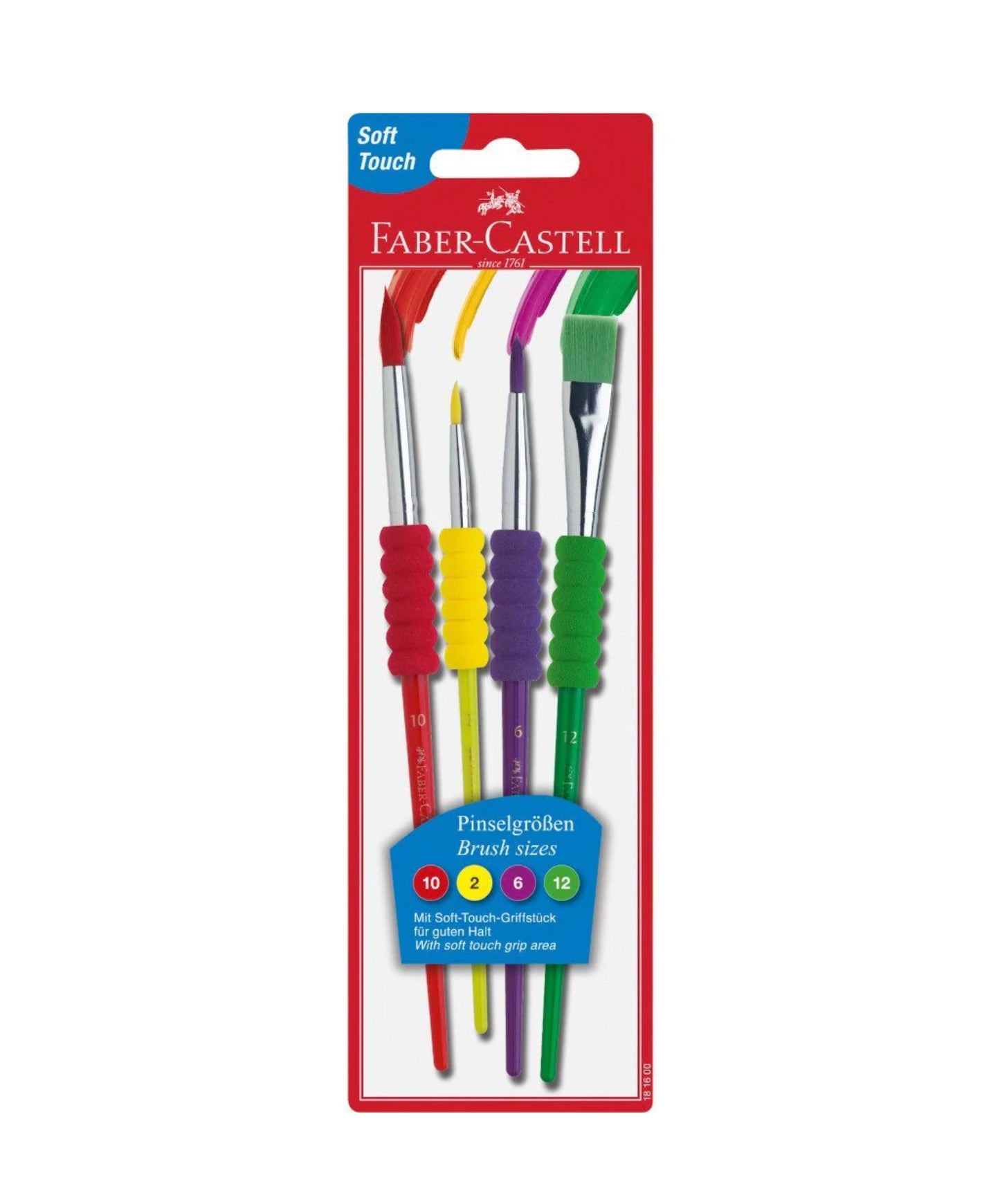 Set de pinceles soft grip c/4 Faber Castell