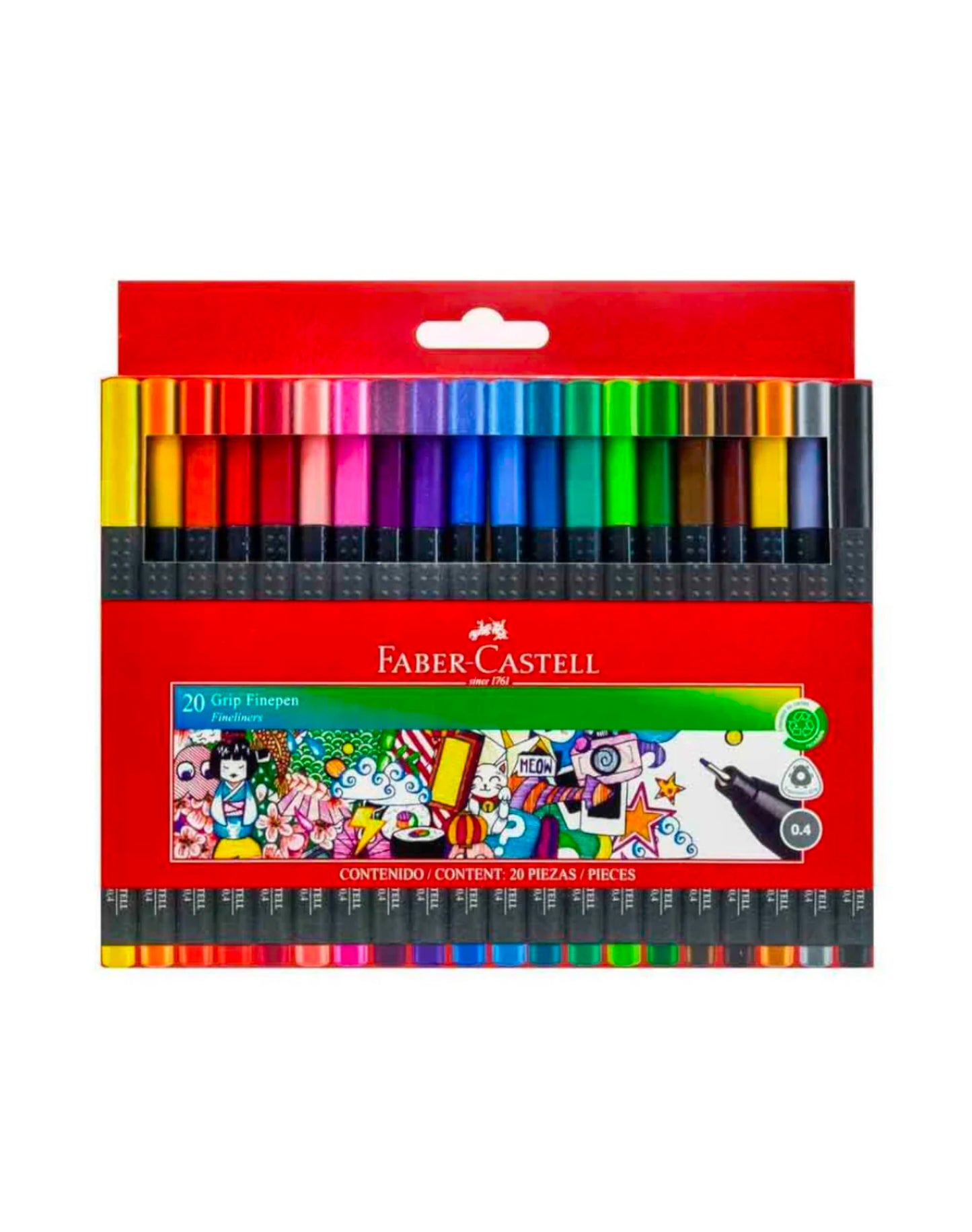 20 Rotuladores Faber Castell 0.4mm