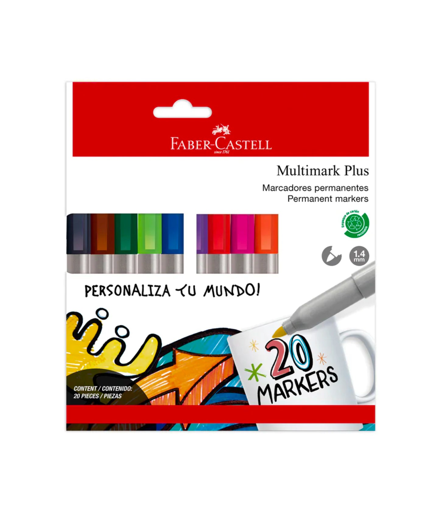 Marcadores permanentes c/20 Faber Castell