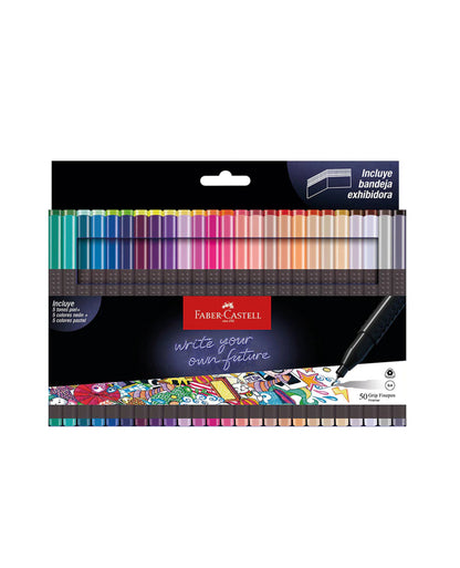 50 Rotuladores Faber Castell 0.4mm