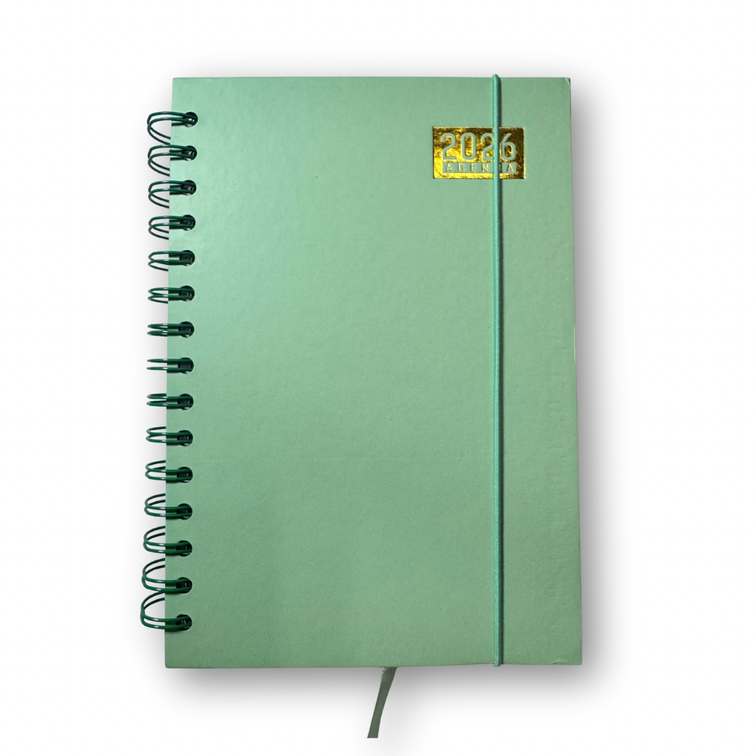 Agenda 2026 A5 espiral lisa pastel