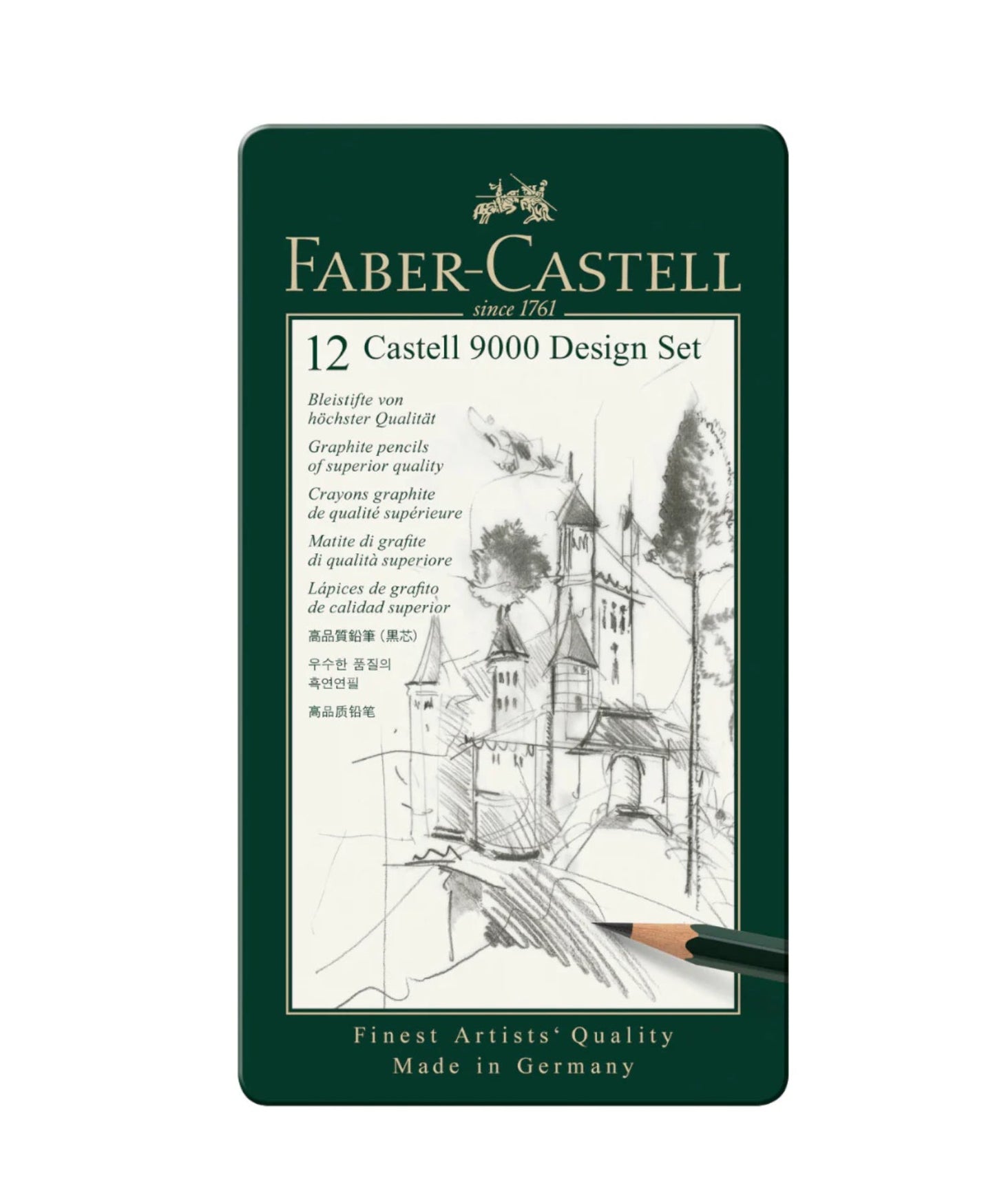 12 lápices de grafito Faber Castell 9000