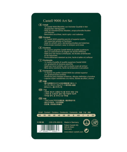 12 lápices de grafito Faber Castell 9000