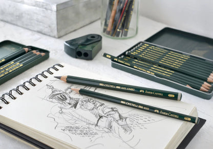 12 lápices de grafito Faber Castell 9000