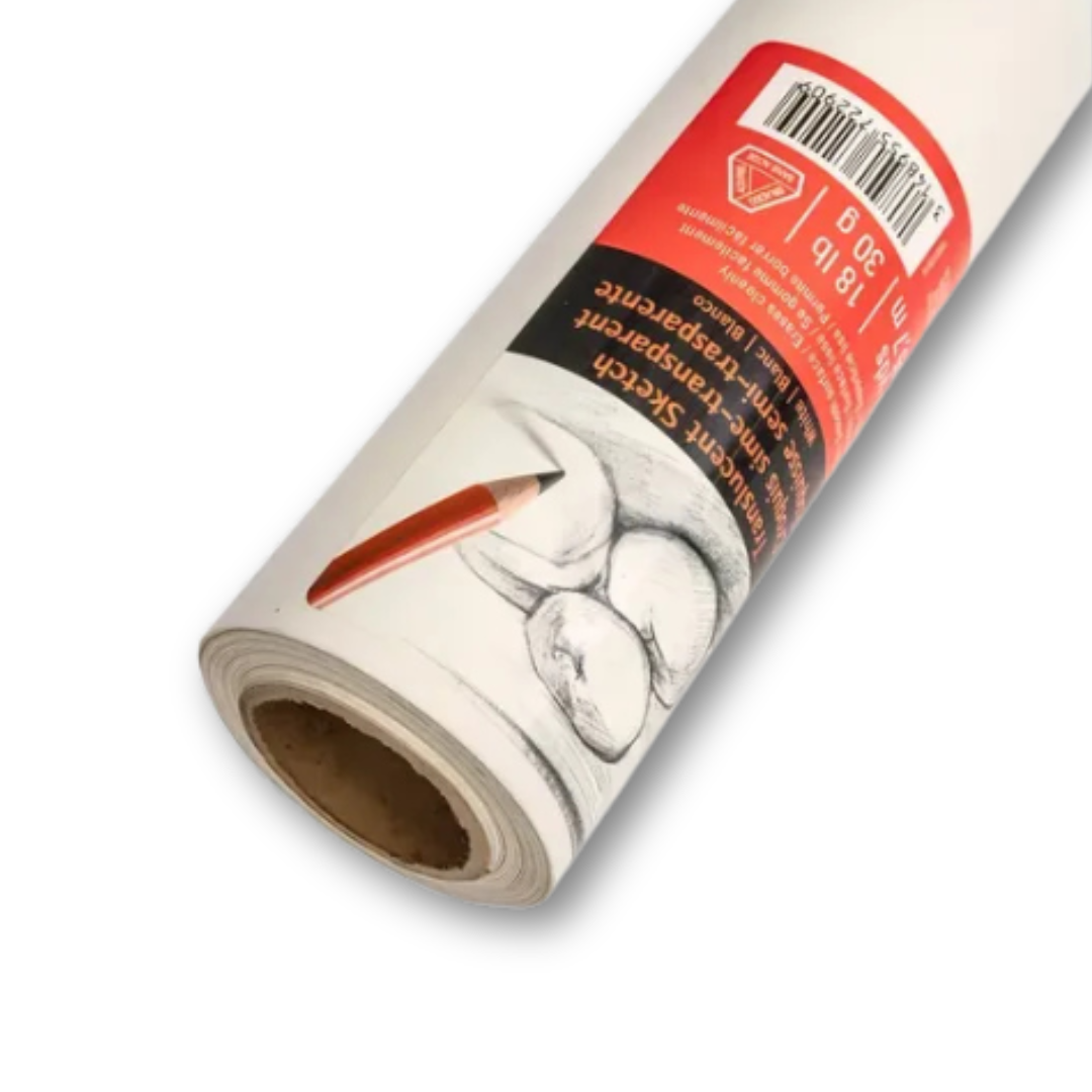 Rollo papel tracing blanco de 30.5cm x 18m