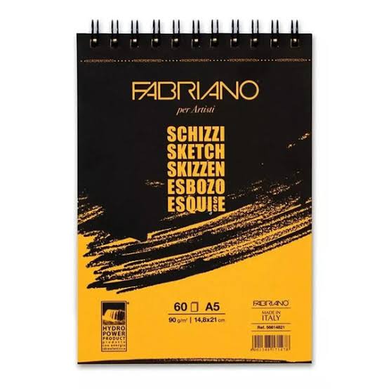Bloc schizzi Fabriano A5 con espiral 14.8x21cm