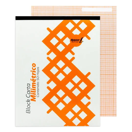 Bloc milimétrico tamaño carta c/50 hojas