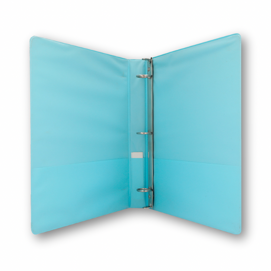 Carpeta panorámica 1” color azul pastel