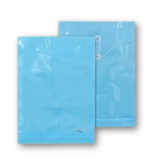 Sobre de plástico con hilo vertical tamaño carta