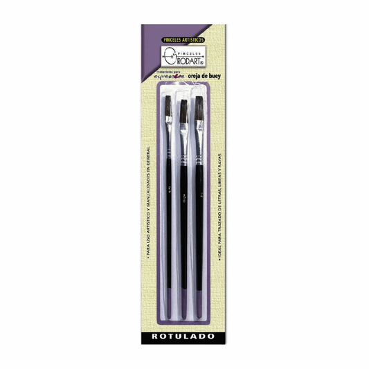 Set de pinceles oreja de buey c/3 Rodart