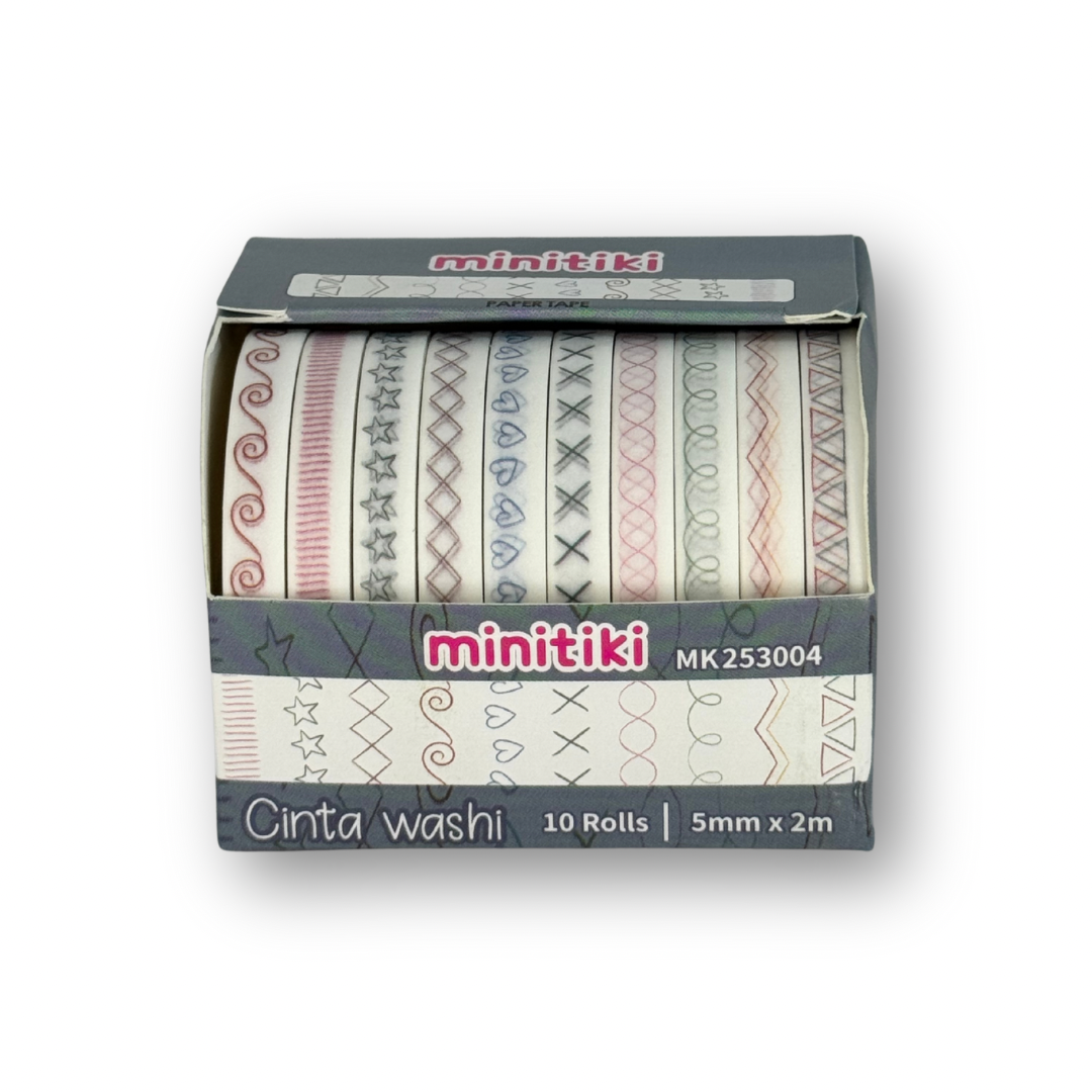 Washi tape delgada c/10