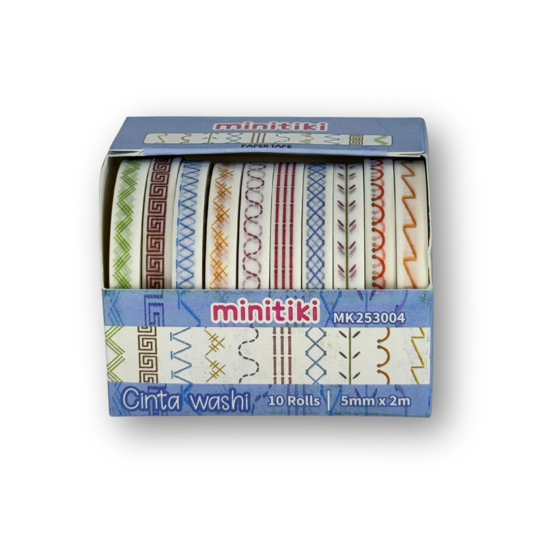 Washi tape delgada c/10