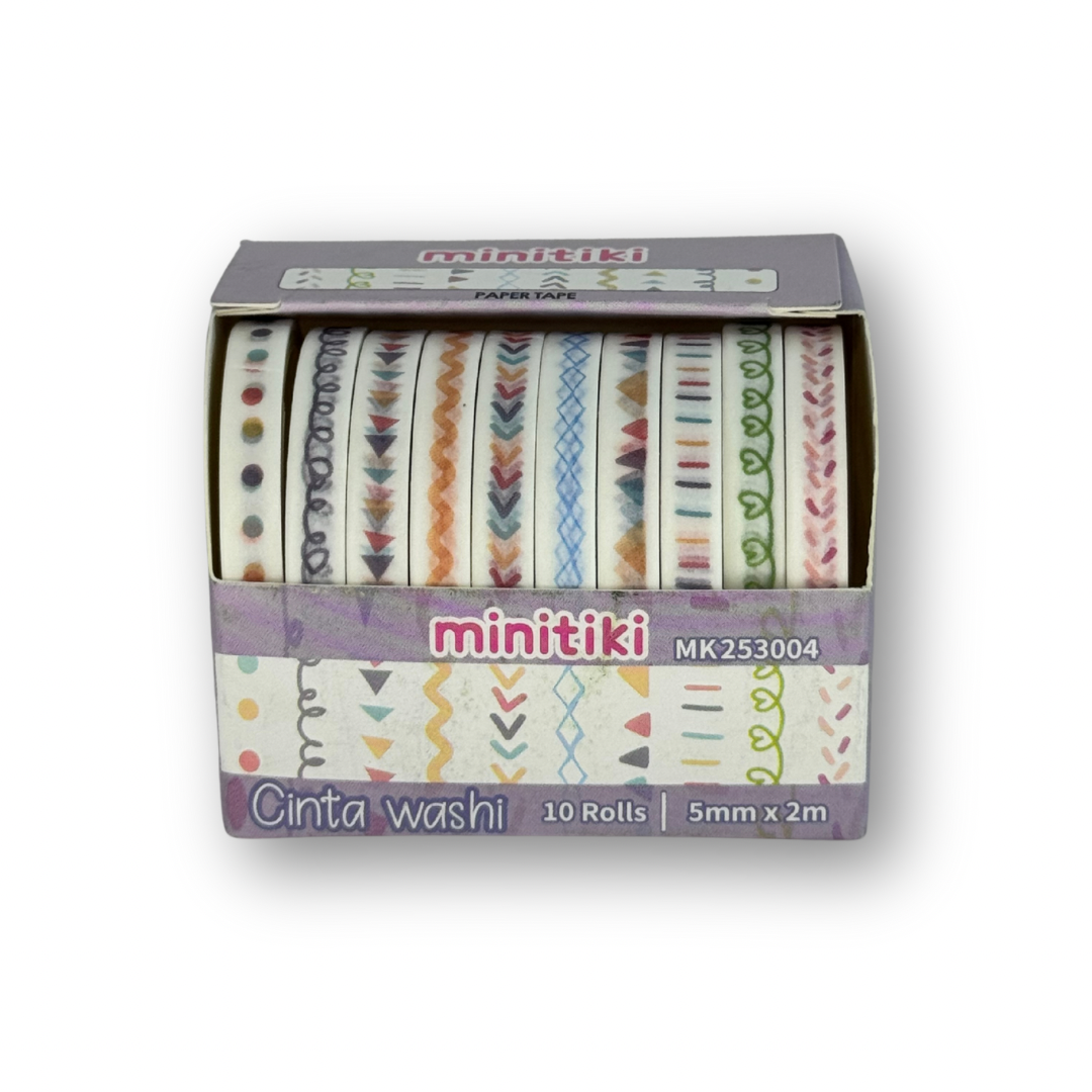Washi tape delgada c/10
