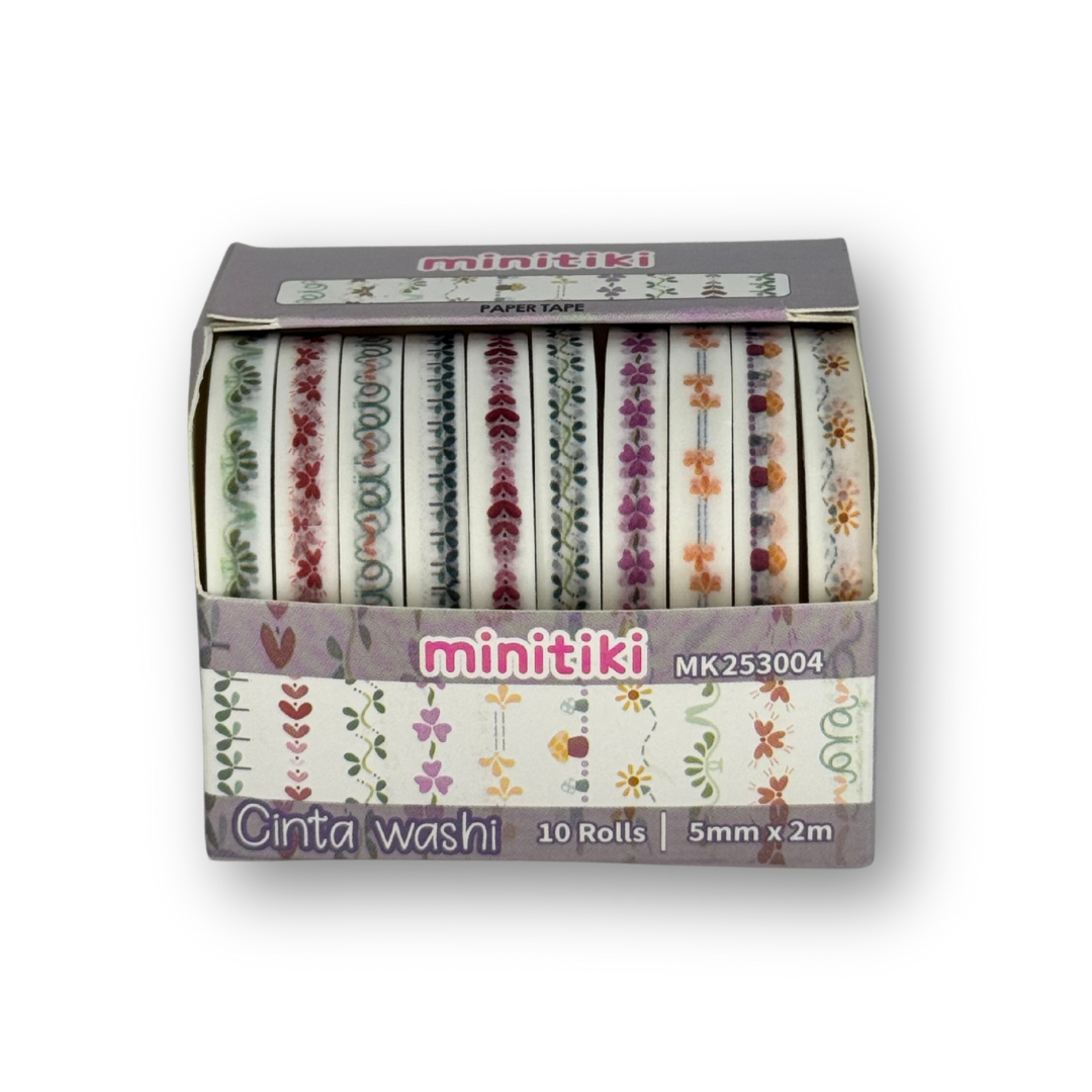 Washi tape delgada c/10