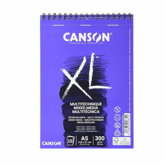 Bloc mix media Canson XL A5 300gr
