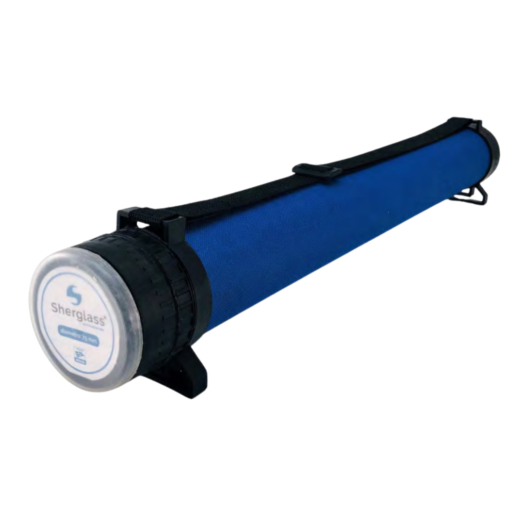 Portaplanos forrado liso azul 95cm