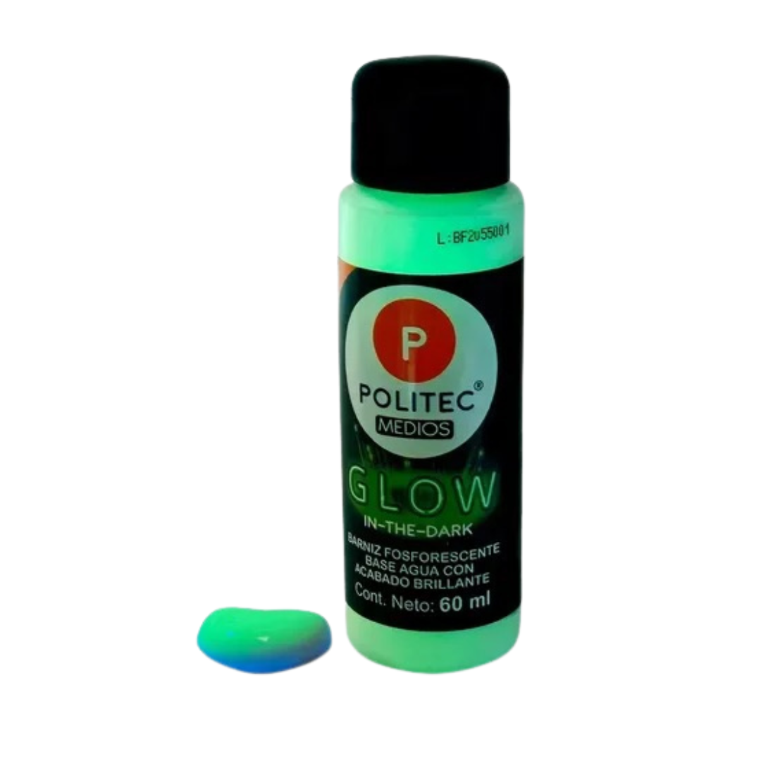Barniz fosforescente Glow in the Dark 60ml Politec