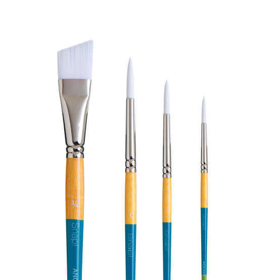 Set de pinceles Snap Princeton taklon blanco c/4