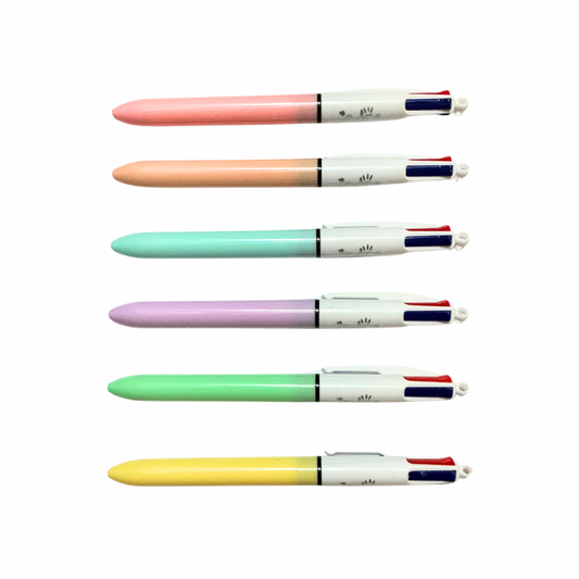 Pluma retráctil 4 tintas básicas Indra individual