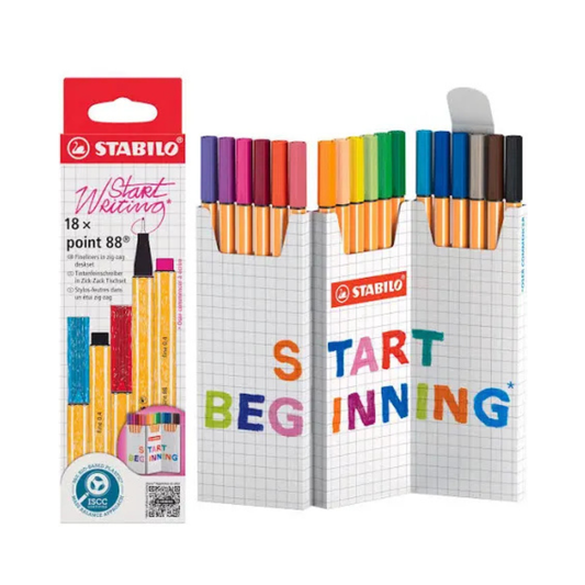 Estuche c/18 Stabilo point 88 Zig-Zag