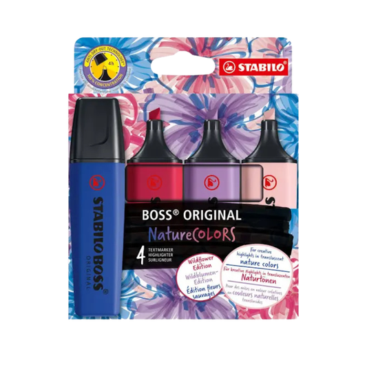 Estuche c/4 marcatextos boss nature wildflower