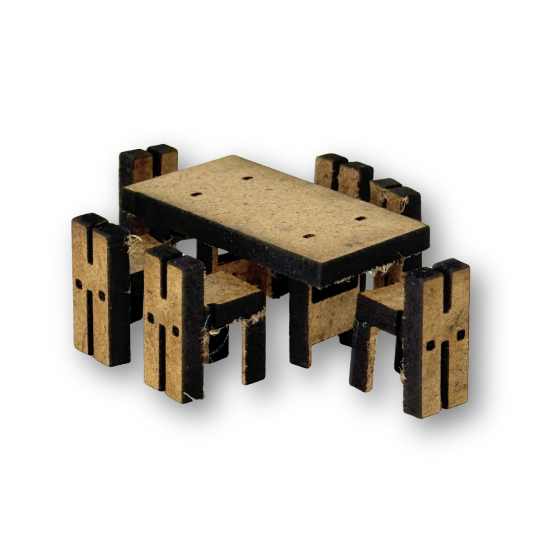 Comedor rectangular p/6 mdf esc 1:50