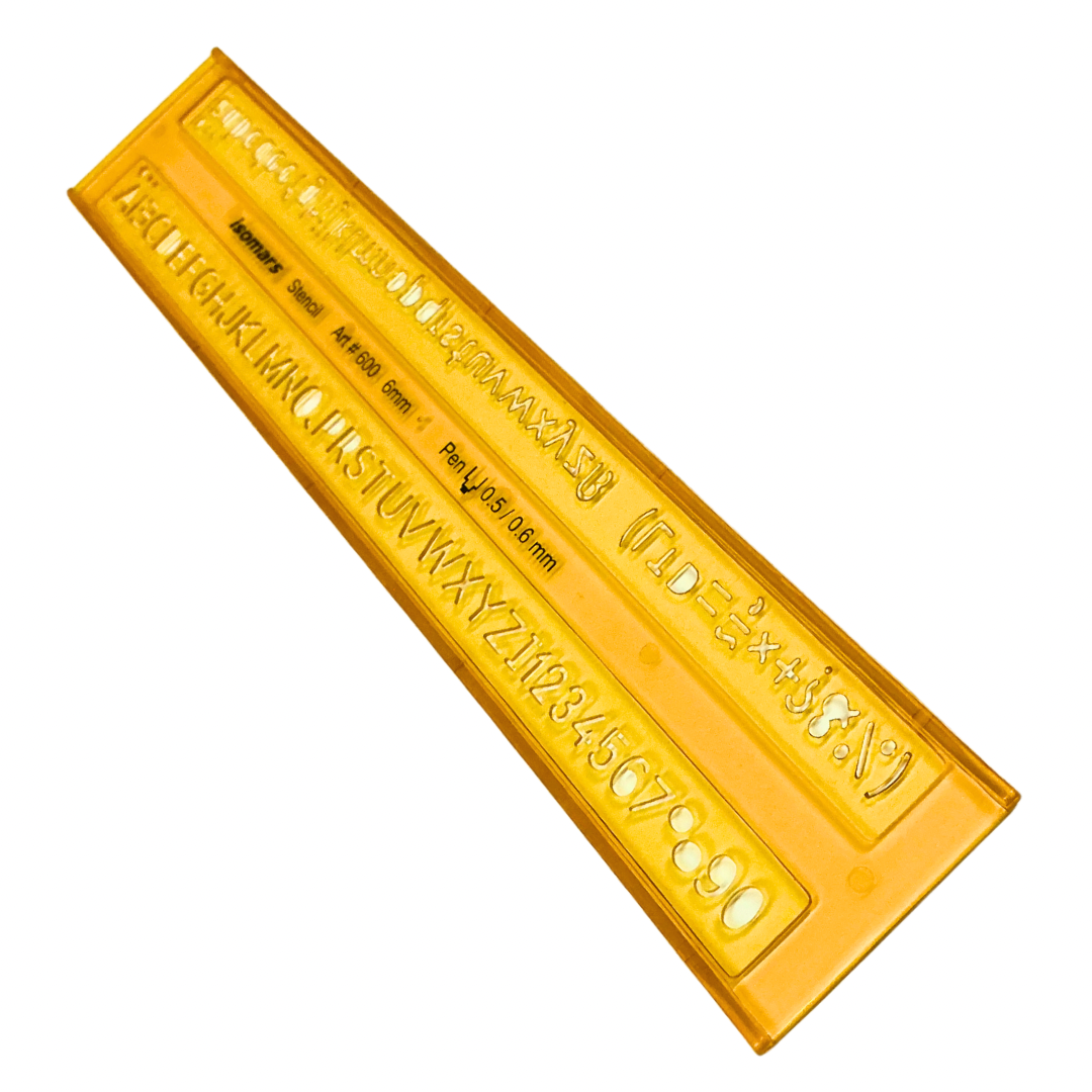 Plantilla de letras 6mm