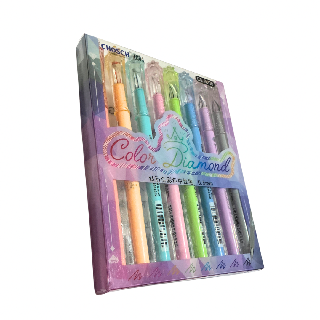 Bolígrafos de colores Chosch color diamond c/8