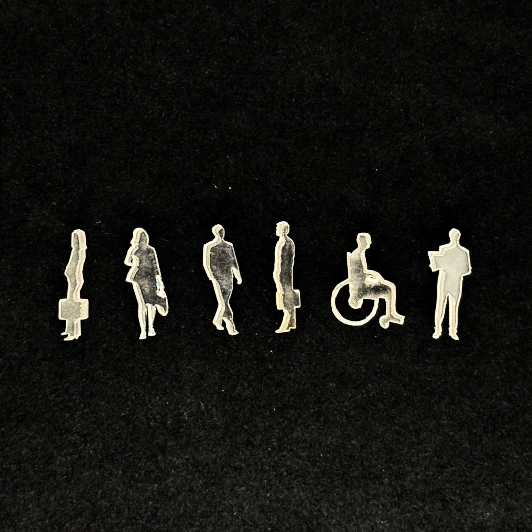 Siluetas transparentes c/6 esc 1:75