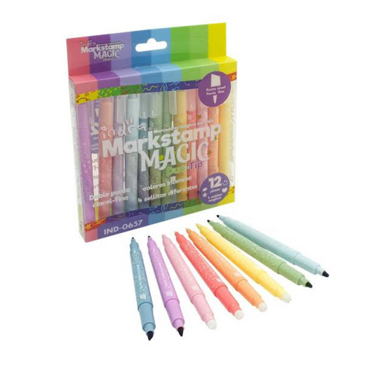 Plumones magic stamp Duo-Tip con 12