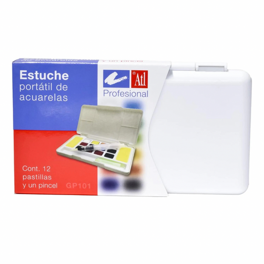 Estuche Portátil de Acuarelas Atl 12 Pastillas