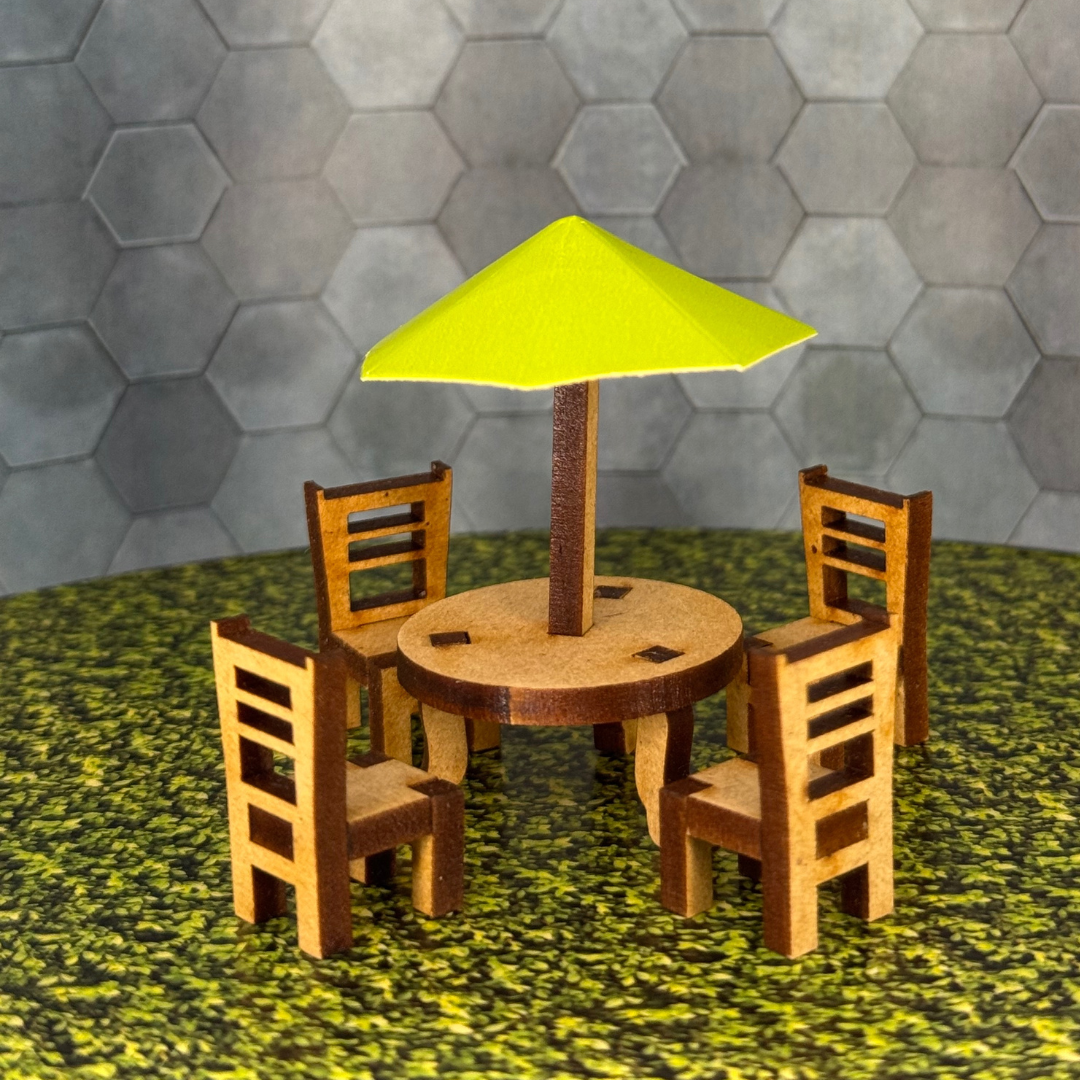 Mesa de jardín esc 1:75