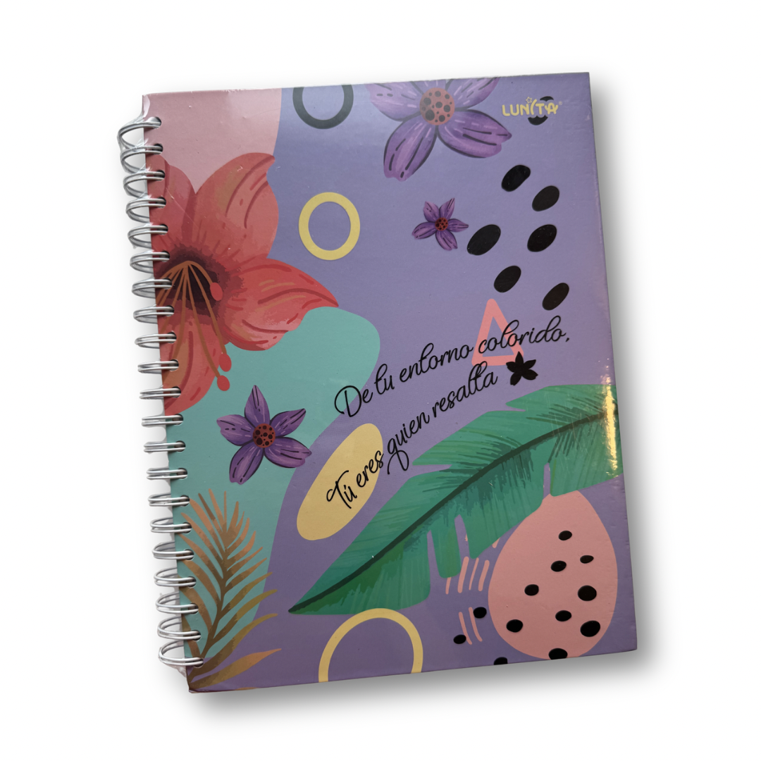 Cuaderno profesional 200 hojas pasta gruesa cuadros 7mm lunita