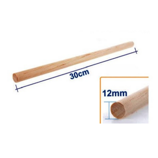 Palito cilíndrico de 1.2cm x 30cm