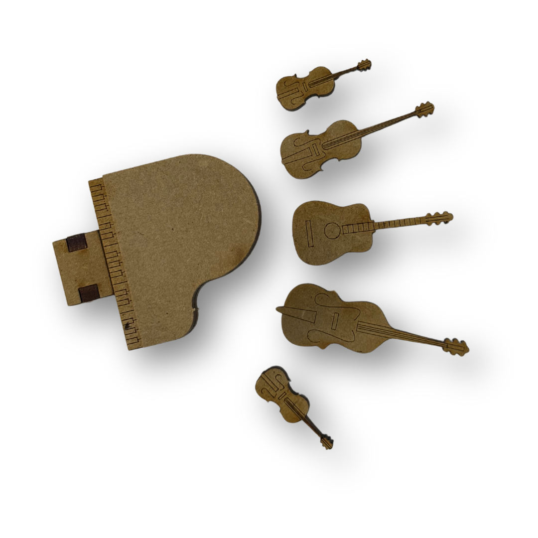 Instrumentos musicales esc 1:50